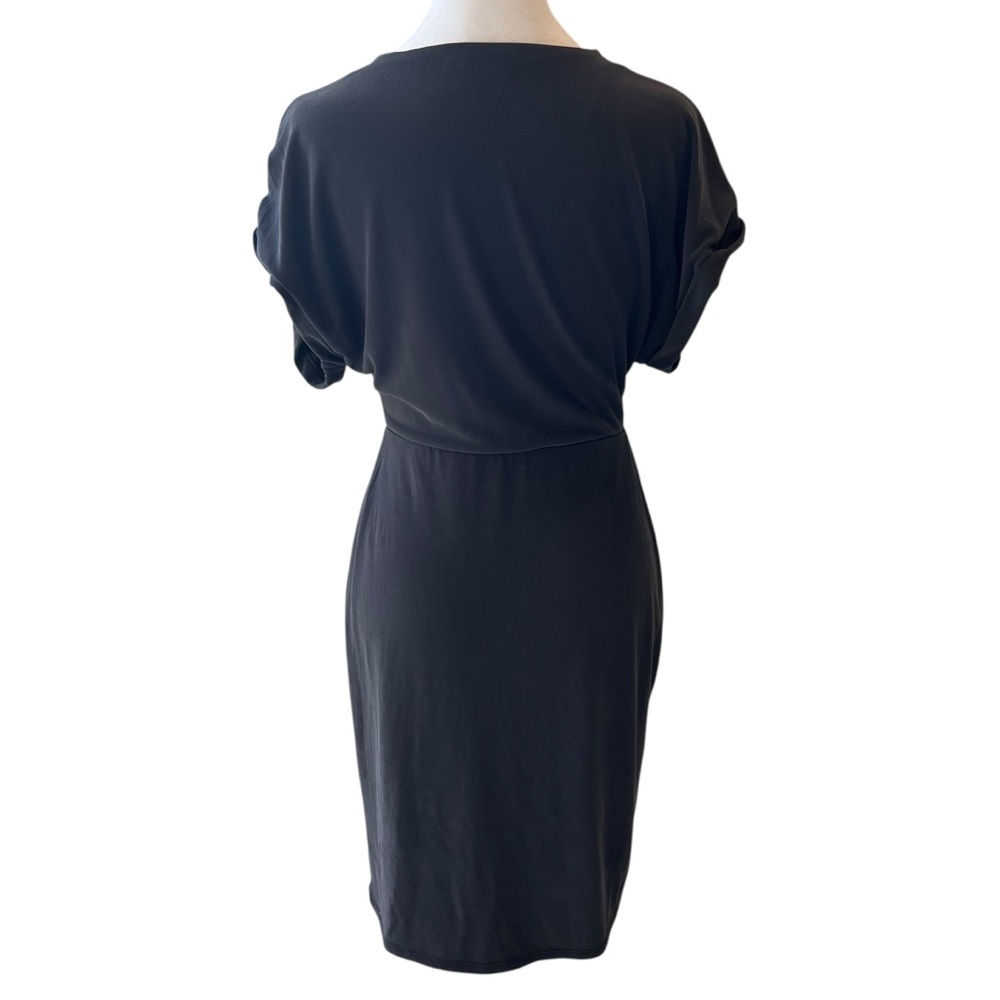 Express Short Sleeve Stretch Above Knee Black Dress Women XS Corp Classic Chic - Picture 6 of 13